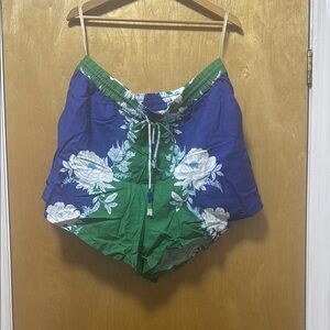 FARM Rio Soft Garden Linen-Blend Shorts